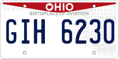 OH license plate GIH6230