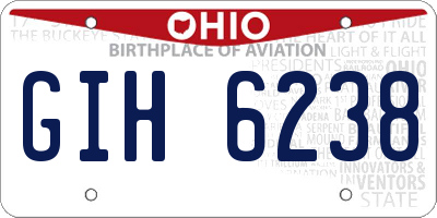 OH license plate GIH6238