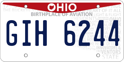OH license plate GIH6244