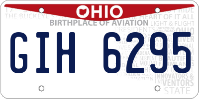 OH license plate GIH6295