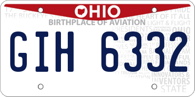 OH license plate GIH6332