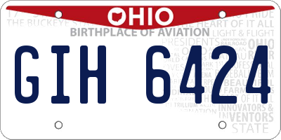 OH license plate GIH6424