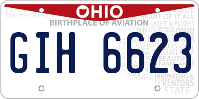 OH license plate GIH6623