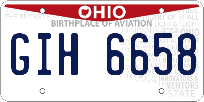 OH license plate GIH6658