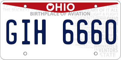 OH license plate GIH6660