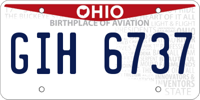 OH license plate GIH6737