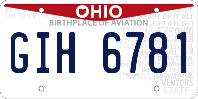 OH license plate GIH6781