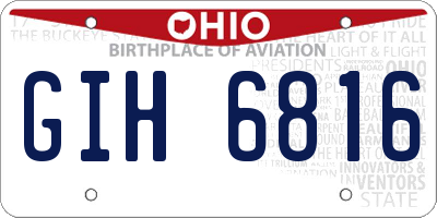 OH license plate GIH6816