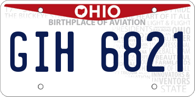 OH license plate GIH6821