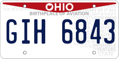 OH license plate GIH6843