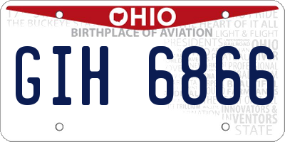OH license plate GIH6866