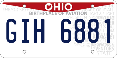 OH license plate GIH6881