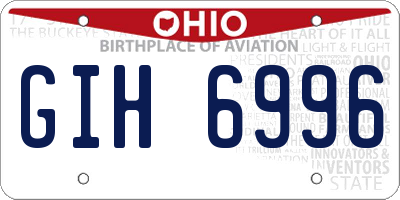 OH license plate GIH6996