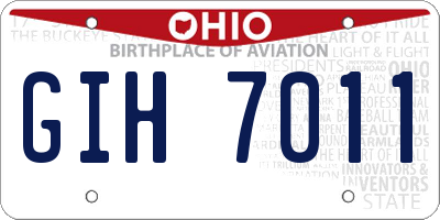 OH license plate GIH7011