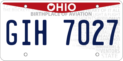 OH license plate GIH7027