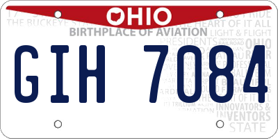 OH license plate GIH7084