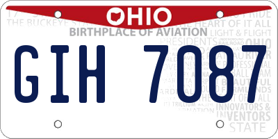 OH license plate GIH7087