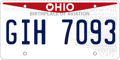 OH license plate GIH7093