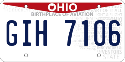 OH license plate GIH7106