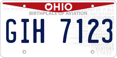 OH license plate GIH7123