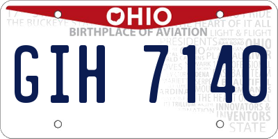 OH license plate GIH7140