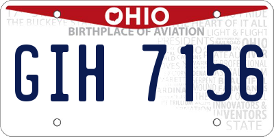 OH license plate GIH7156