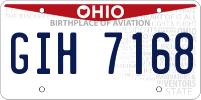 OH license plate GIH7168