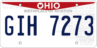 OH license plate GIH7273