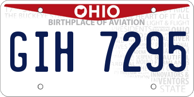OH license plate GIH7295