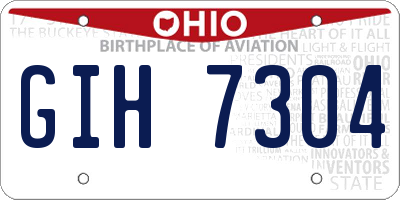 OH license plate GIH7304