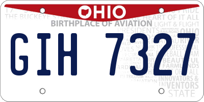 OH license plate GIH7327