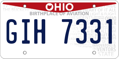 OH license plate GIH7331