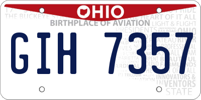 OH license plate GIH7357