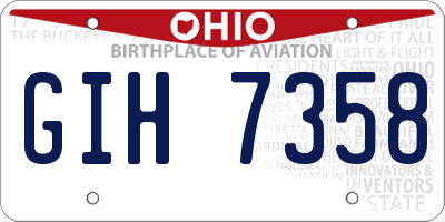 OH license plate GIH7358