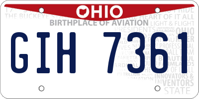 OH license plate GIH7361