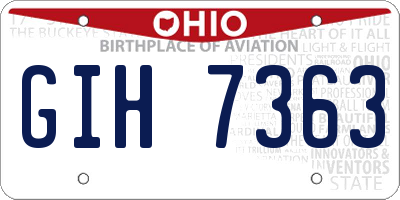 OH license plate GIH7363