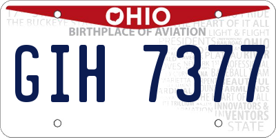 OH license plate GIH7377