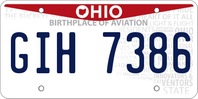 OH license plate GIH7386