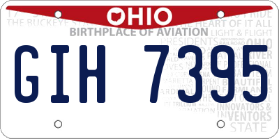 OH license plate GIH7395
