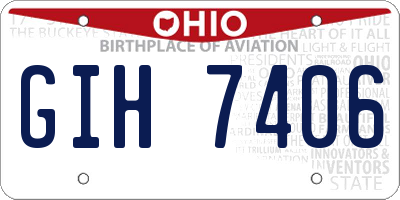 OH license plate GIH7406