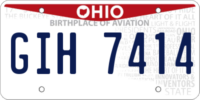 OH license plate GIH7414