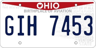 OH license plate GIH7453