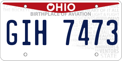 OH license plate GIH7473