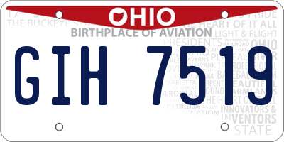 OH license plate GIH7519