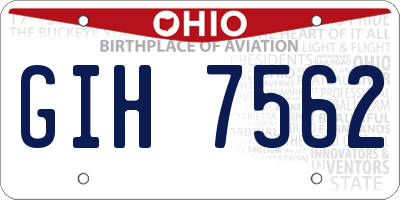 OH license plate GIH7562