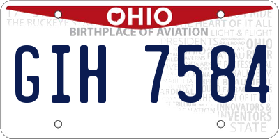 OH license plate GIH7584
