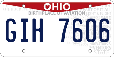 OH license plate GIH7606