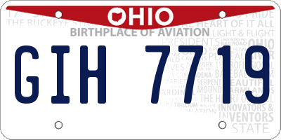 OH license plate GIH7719