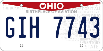 OH license plate GIH7743