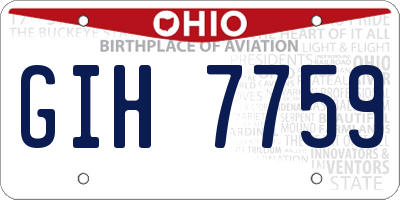 OH license plate GIH7759